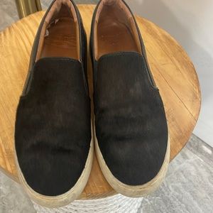 Frye horse hair slip on